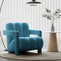 Canapé de salon minimaliste italien Canapé paresseux Chaise simple Balcon Loisirs Fauteuil en tissu microfibre