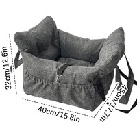 Coussin de voiture pour chien imperméable et pliable avec sangle de sécurité et appuie-tête, en tissu Oxford lavable, pour transport en voyage
