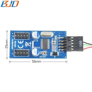 Bo mạch chủ máy tính 9pin tiêu đề để kép 2 USB 2.0 9pin nam HUB Adapter board + cáp mở rộng 30cm trong kho - Product Image 2
