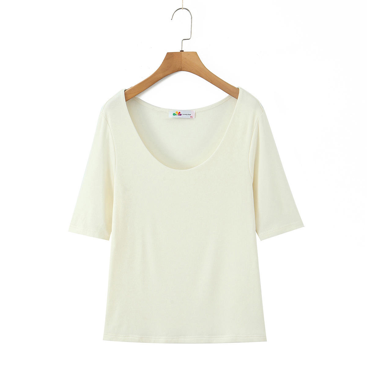 Top à manches mi-longues en asparges blancs