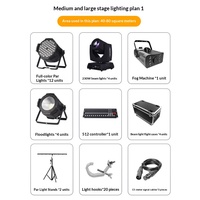 Ensemble d'éclairage de scène LED tout-en-un, console DMX, trépied et accessoires, location pour événements DJ, spectacles en club, différentes tailles de lieux