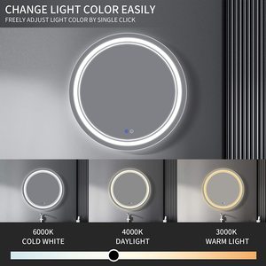 Treo Tường Phong Cách Hiện Đại Vòng LED Phòng Tắm Gương Trang Trí Nội Thất LED Gương Đồng Miễn Phí Bạc Gương Với Đèn - Product Image 4