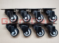 Nouveau Design Pivotant Noir PVC Meubles Roulette 1.5 Pouces 2 Pouces 2.5 Pouces
