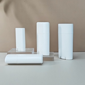 15g 50g 75g <b>Empty</b> White Oval Deodorant Container Sunscreen Stick Twist up Stick Deodorant Packaging Deodorant Stick Tube - Product Image 1