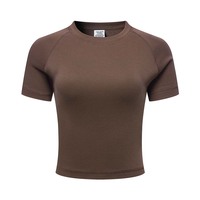 Vestido Camiseta Deportivo Corto de Cuello Redondo para Mujer, Corte Ajustado, 220GSM, 100% Algodón Transpirable, Estampado Animal 3D, Tejido Sólido