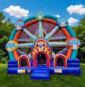 ชิงช้าสวรรค์ บ้านลมยักษ์ บ้านลมเป่าลมเชิงพาณิชย์พร้อมสไลเดอร์น้ำ บ้านเด้งดึ๋งขนาดใหญ่ บ้านลมเป่าลมขนาดใหญ่ - Product Image 6