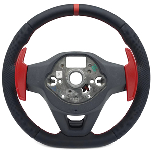 Volante de Cuero Perforado Compatible con Volkswagen Golf 8R <span class=keywords><strong>MK8</strong></span> <span class=keywords><strong>GTI</strong></span>/GTD, Disponible en Stock - Product Image 3