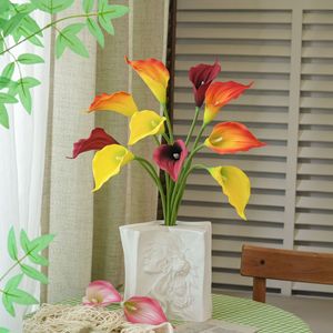 CallaFloral – Nouvelle branche unique de lys artificiel en plastique pour décoration intérieure et mariages – Blanc, Jaune, Rouge Vin, Orange, Violet, Rose - Product Image 2