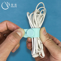 Mini-attaches de câbles réutilisables en silicone, organisateurs flexibles pour écouteurs