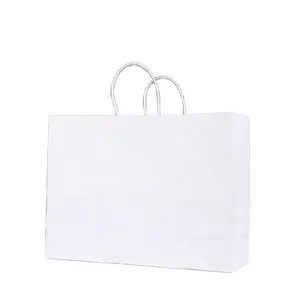 Custom Logo Kraft Paper Shopping Gift Bag Eco-Friendly With Offset Printing Logo