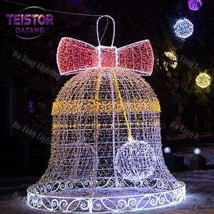 Lumières de Noël 3D en forme de cloche pour l'extérieur, IP65, pour les parcs à thème, les festivals d'hiver et les projets de décoration de centres commerciaux - Product Image 3
