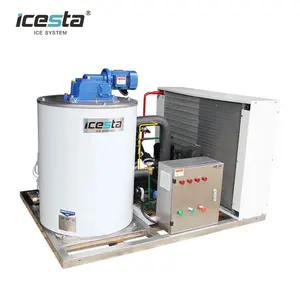 Icesta tự động cao đáng tin cậy tinh khiết Flake Ice Maker thương mại dài dịch vụ cuộc sống 1t 1.5t 2 tấn Flake máy nước đá