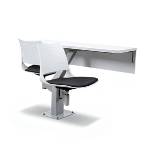 Chaise de salle de conférence collaborative LEADCOM LS-420, siège pivotant à 360 degrés, chaise de bureau pour salle de cours universitaire - Product Image 1