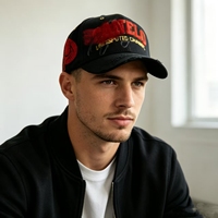 Casquette de baseball de luxe en gros avec broderie 3D, 5 panneaux, motif feuille sportif incurvé, respirante, imperméable, en coton, unisexe, toutes saisons