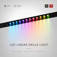 Kit d'éclairage intelligent RGB à rail magnétique modulaire, grille linéaire, dimmable, compatible Matter et Alexa, pour projets hôteliers, commerciaux et de bureaux