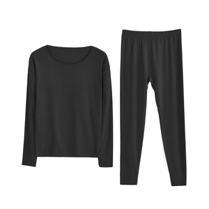 Ensemble de lingerie <span class=keywords><strong>thermique</strong></span> mince mince pour femmes 2 pièces sans couture <span class=keywords><strong>col</strong></span> chaud <span class=keywords><strong>sous</strong></span>-<span class=keywords><strong>v</strong></span>êtements à manches longues - Product Image 3