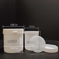 Seau en plastique avec couvercle, personnalisé avec logo, imperméable, qualité alimentaire, peinture XIANGSHI