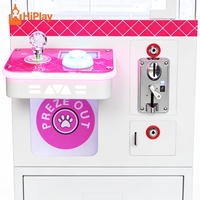 Kommerzieller Münzbetriebener Greifautomat Rosa Mini-Spielzeugautomat für Einkaufszentren und Vergnügungsparks