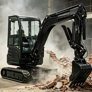Mini-excavatrice 1,8 tonne avec cabine fermée, moteur diesel Kubota, siège à suspension CE, pour travaux de terrassement, excavatrices sur chenilles à bas prix, rotation latérale - Product Image 6