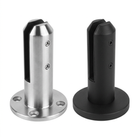 Spigot rond en verre pour balustrade de clôture de piscine Duplex 2205, à fixation sur terrasse