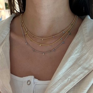 Collier ras du cou tendance Dylam en argent S925 avec petits pendentifs scintillants, effet bling-bling, pour femme, avec zircone 5A - Product Image 2