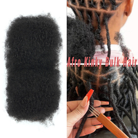 KAMA Cheveux Extensions de cheveux humains vierges bruts 100% non traités Afro Kinky Curly en vrac 8 pouces étirées pour dreadlocks