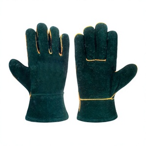 Gants de soudage en coton à texture grainée, résistants aux hautes températures, ignifuges, double couche, pour la fabrication des métaux - Product Image 1