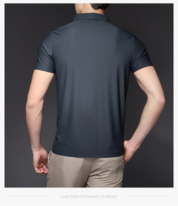 <span class=keywords><strong>Polo</strong></span> Personalizado para Hombre, <span class=keywords><strong>de</strong></span> Seda Helada, Absorbente <span class=keywords><strong>de</strong></span> Sudor, Refrescante, Transpirable, Elástico, <span class=keywords><strong>de</strong></span> <span class=keywords><strong>Color</strong></span> Sólido, con Solapa, para Verano - Product Image 2