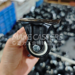 1,5 "2" 2,5 "3" 4 "5 дюймов ПВХ колесики промышленные двухподшипниковые полипропиленовые колесики черная мебельная тележка с тормозным винтом OEM - Product Image 3