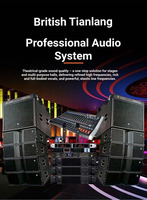 Set Speaker Line Array Ganda 8 Inch dengan Subwoofer Aktif Sistem Audio PA Panggung untuk Gereja, Konser, dan Pesta