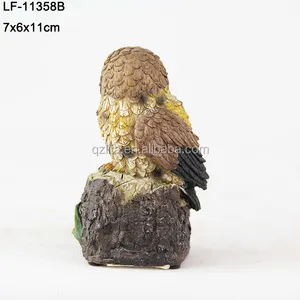 animal garden figurine owl statue,Amazing Design Outdoor motion sensor resin statue owl
