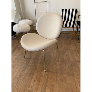 <span class=keywords><strong>Chaise</strong></span> d'extérieur en <span class=keywords><strong>velours</strong></span> blanc, mobilier de salle à manger moderne avec coccinelle - Product Image 2