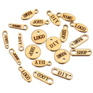 50 Piezas de Etiquetas Personalizadas con Grabado Láser de Nombre y LOGO en Acero Inoxidable para Extensión de Cadena de Collar Venta al por Mayor - Product Image 1