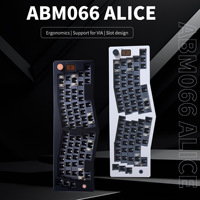 Kit de clavier mécanique ergonomique Alice à 87 touches, construction à joint personnalisée, écran couleur, kit de clavier tri-mode