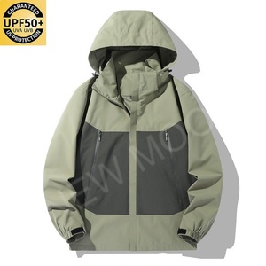 Veste légère à capuche pour homme, printemps et automne, veste de travail tendance, coupe-vent, couleurs assorties, pour l'extérieur - Product Image 3