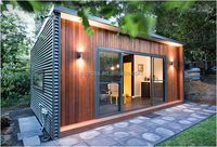 Maison préfabriquée de luxe en conteneur de 20 pieds, structure hybride acier/bois, pour Airbnb, usage polyvalent - pour appartements, villas