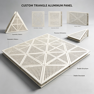 Panel de Aluminio Perforado Triangular, Revestimiento Decorativo para Fachadas, Lámina para Revestimiento Exterior de Edificios - Product Image 6