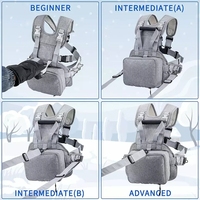 Sangle de ski OEM pour enfants Corde de traction de sécurité sportive Équipement d'entraînement de ski avec sac de poitrine Porte-ski Corde de protection pour débutants