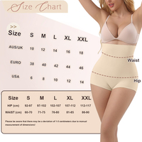 3370 Culotte gainante taille haute en Spandex/Nylon, micro-invisible, à maintien ferme, double couche, séchage rapide et respirante