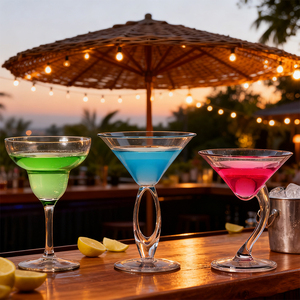 Copas de vino únicas de acrílico con etiqueta personalizada, PC irrompible, reutilizable, resistente al calor, Grado Alimenticio, crucero comercial, restaurante, bar - Product Image 2