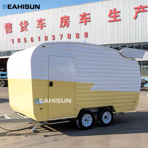 Chariot à café-snacks, <span class=keywords><strong>mini</strong></span> camping-car, kiosque mobile, remorque de camping, camion de nourriture pour bonbons, chips, équipement moderne résistant à la rouille - Product Image 4