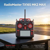 Radiomaster TX16S Mark II MAX RED ELRS 2.4GHz 16CH 4.3" IPS Touch Hall Gimbal RC Control Remoto para Dron FPV