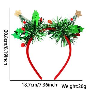 <b>Mini</b> <b>Christmas</b> <b>Tree</b> Headband Star Hair Hoop Festive Party Decor Novelty Costume Headwear - Product Image 4
