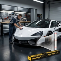 Film de protection de peinture transparent brillant en TPU 7,5 mil, résistant aux UV, auto-réparant, hydrophobe, pour carrosserie de voiture, 1,52 x 15 m
