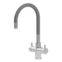 Robinet de cuisine moderne flexible en acier inoxydable Snake Under-Window, origine Italie, 5 voies, 330958-CS