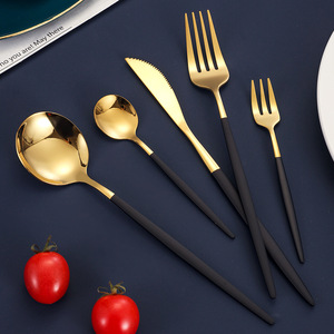 Juego de Cubiertos de Acero Inoxidable de 24 Piezas, Cuchillo, Tenedor, Cuchara, Juego de Cubiertos para Boda - Product Image 5