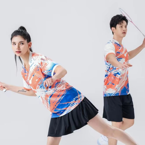 กระโปรงแบดมินตันพิเคิลบอลสำหรับสตรีวินเทจผ้าโพลีเอสเตอร์แห้งเร็วแบบ100% ตามสั่งพิมพ์ลายริ้วซับลิเมชัน - Product Image 1