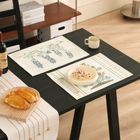 Napperons imprimés de haute qualité en gros d'usine Sets de table décoratifs imperméables résistants