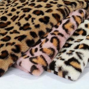 100% Polyester fausse fourrure de lapin imprimé léopard 10mm 500g imprimé Animal cheveux de lapin pour peluche peluche jouet Animal - Product Image 1