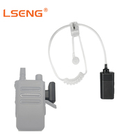LSENG BT010_K Casque sans fil 2.4G avec écouteur AirTube et micro PTT, suppression du bruit ENC, compatible avec le connecteur Kenwood TK